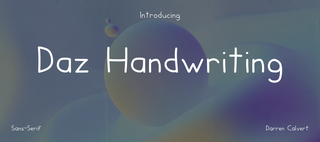 Daz Handwriting Font