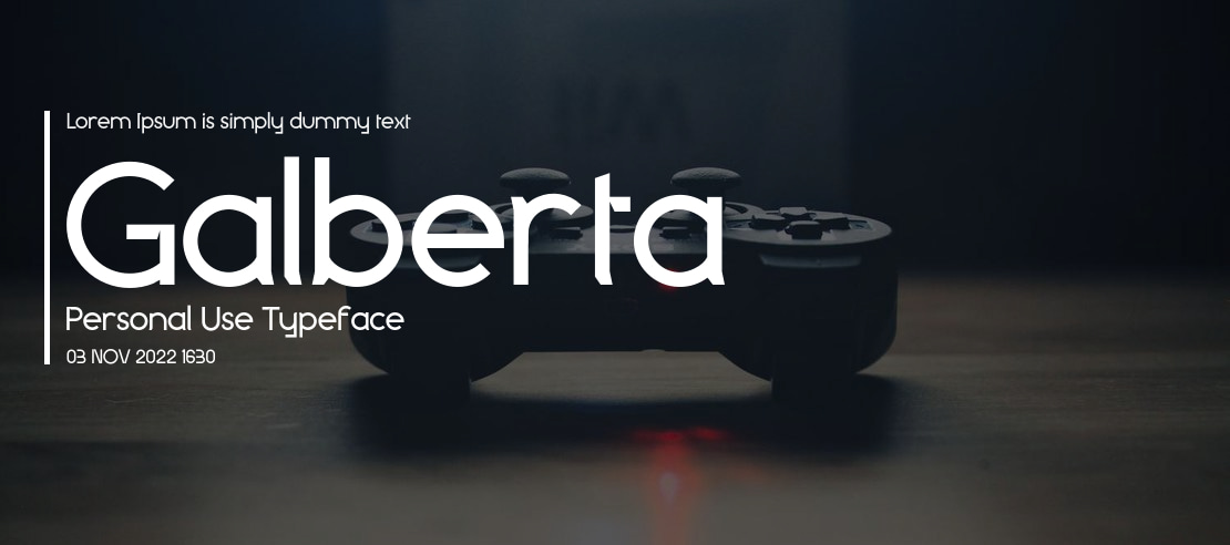 Galberta Personal Use Font