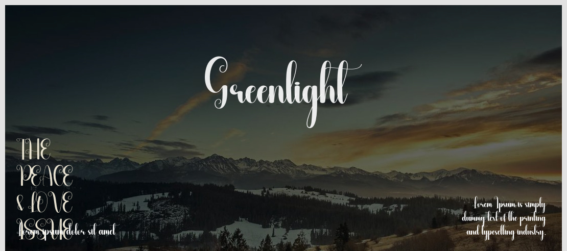 Greenlight Font