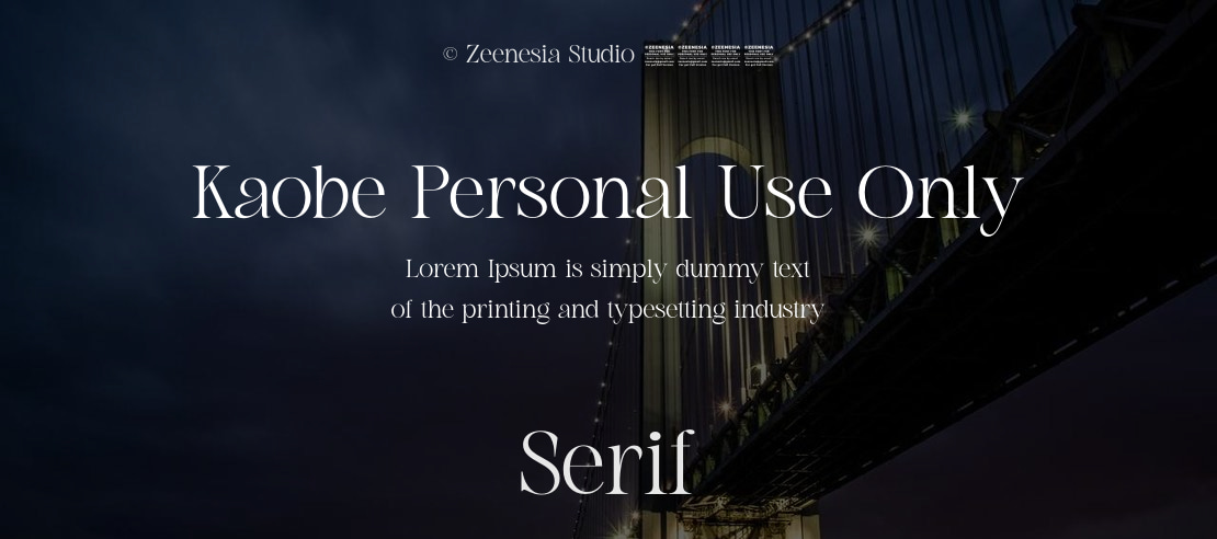 Kaobe Personal Use Only Font