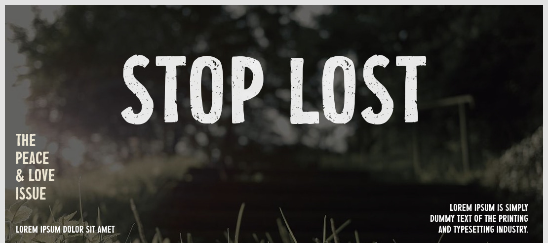 Stop Lost Font