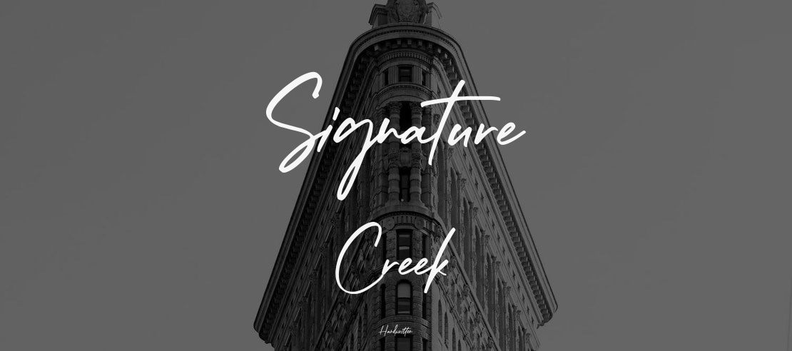 Signature Creek Font