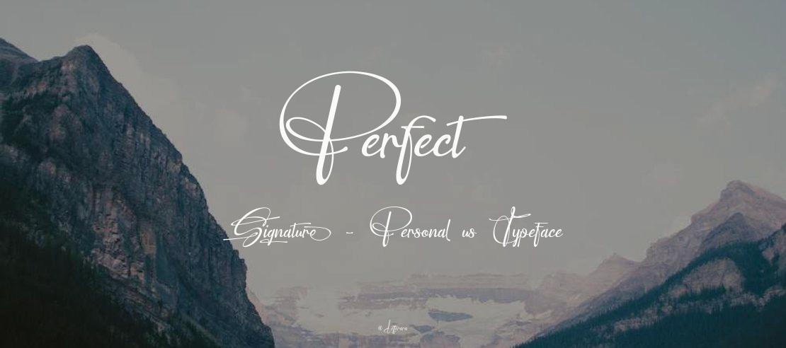 Perfect Signature - Personal us Font