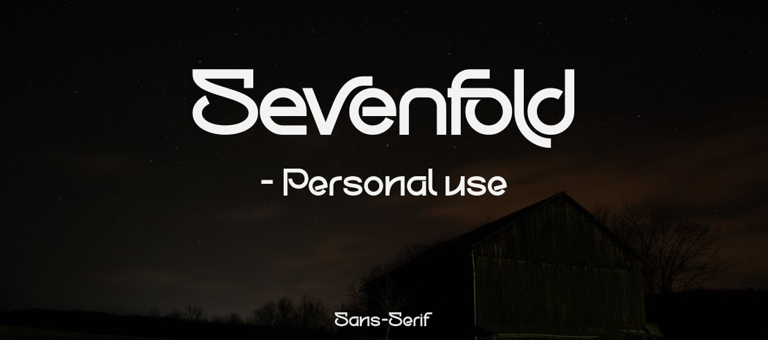 Sevenfold - Personal use Font