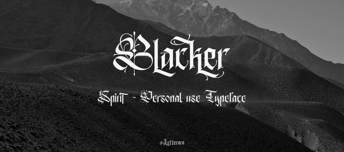 Blacker Spirit - Personal use Font