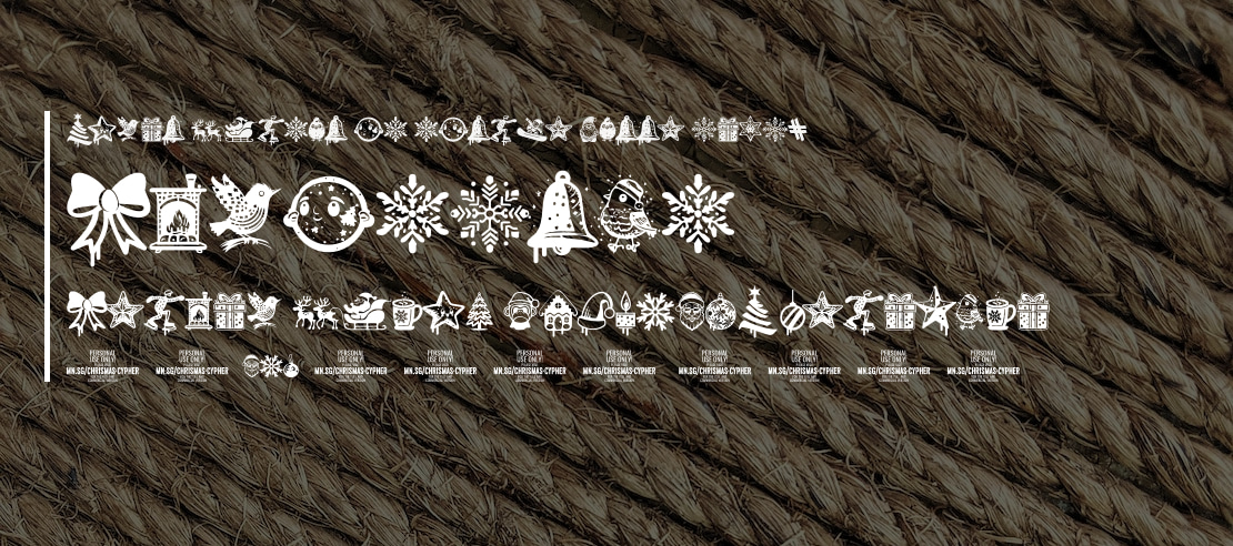 Christmas Cypher Icon PERSONAL Font Family