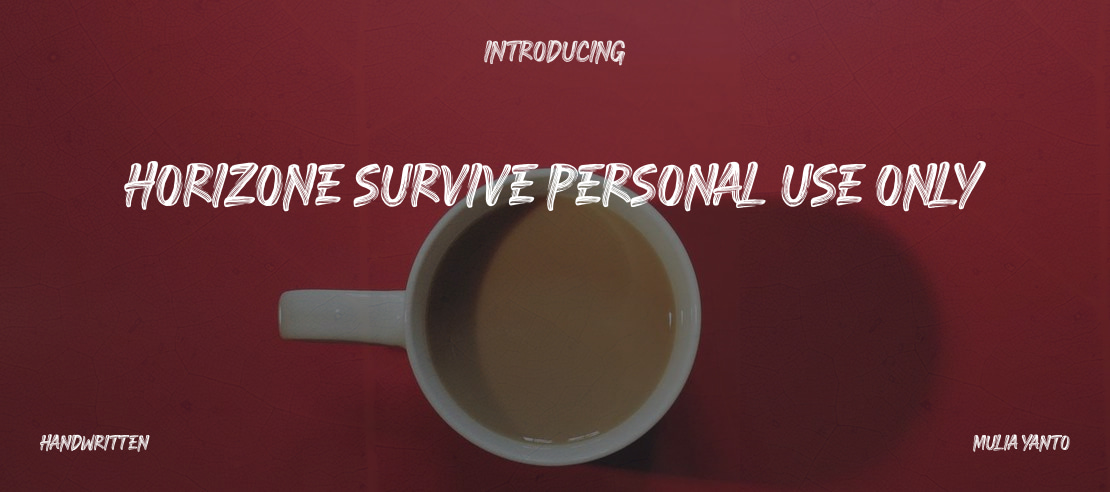 Horizone Survive Personal Use Only Font