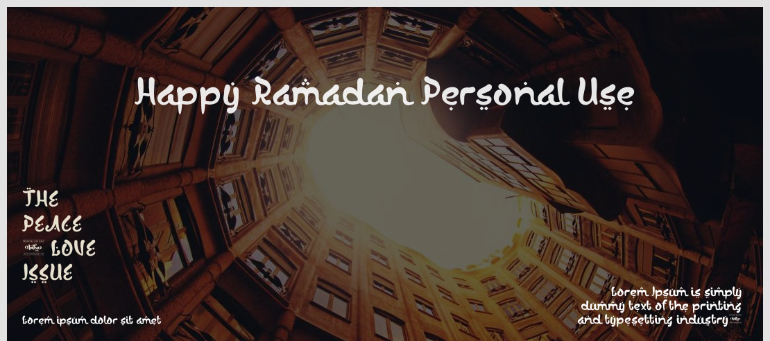 Happy Ramadan Personal Use Font