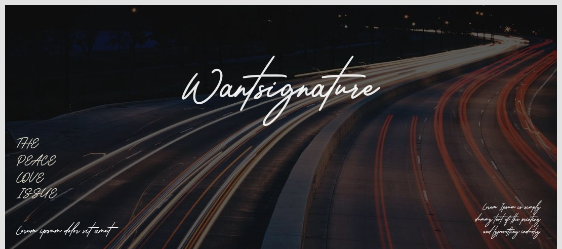 Wantsignature Font