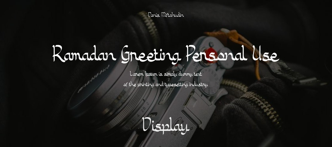 Ramadan Greeting Personal Use Font