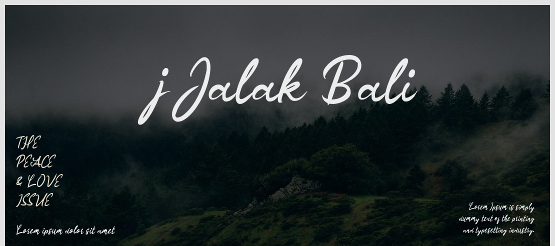 j Jalak Bali Font