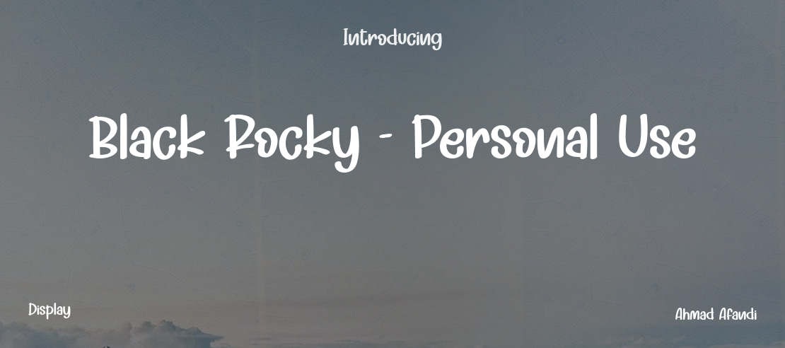 Black Rocky - Personal Use Font
