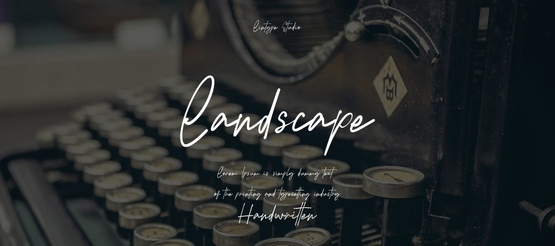 Landscape Font