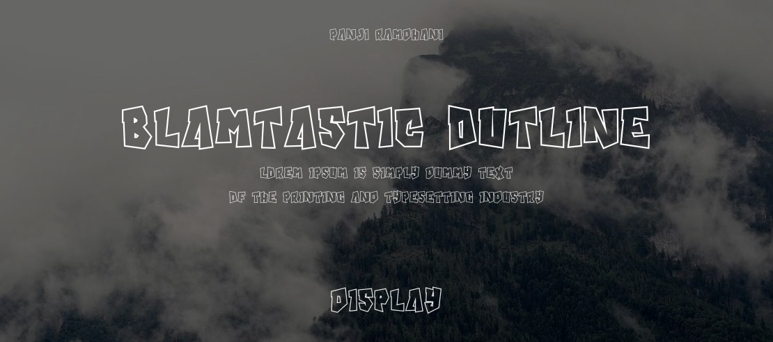 Blamtastic Outline Font Family