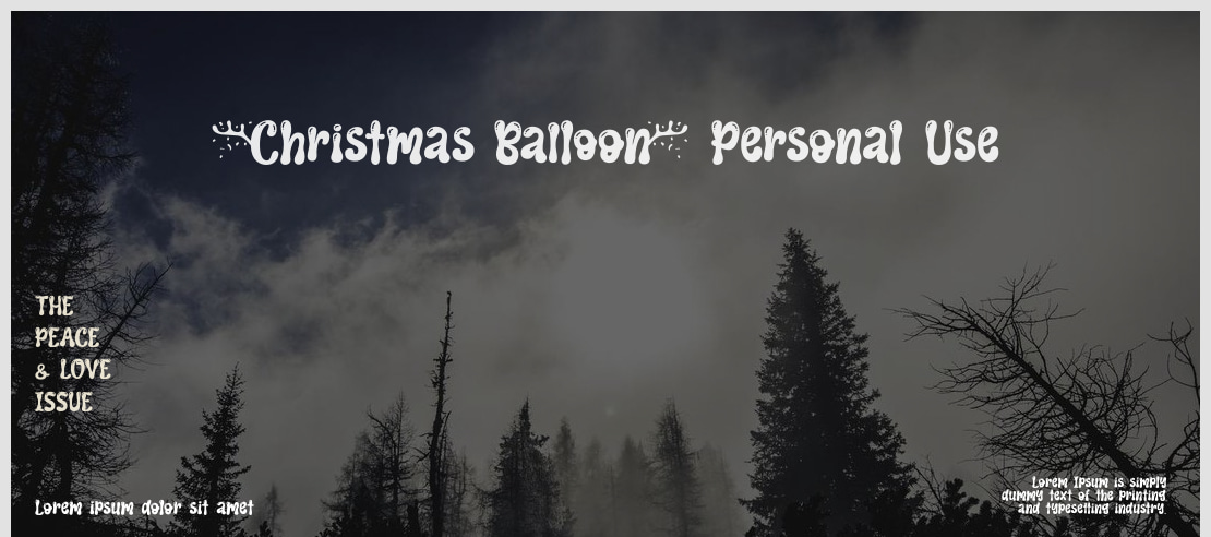 Christmas Balloon Personal Use Font