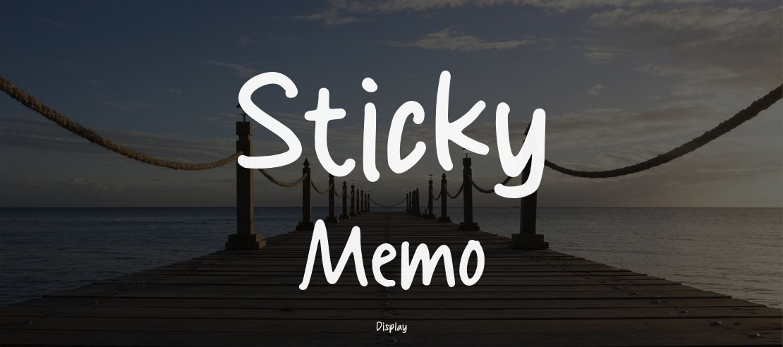 Sticky Memo Font