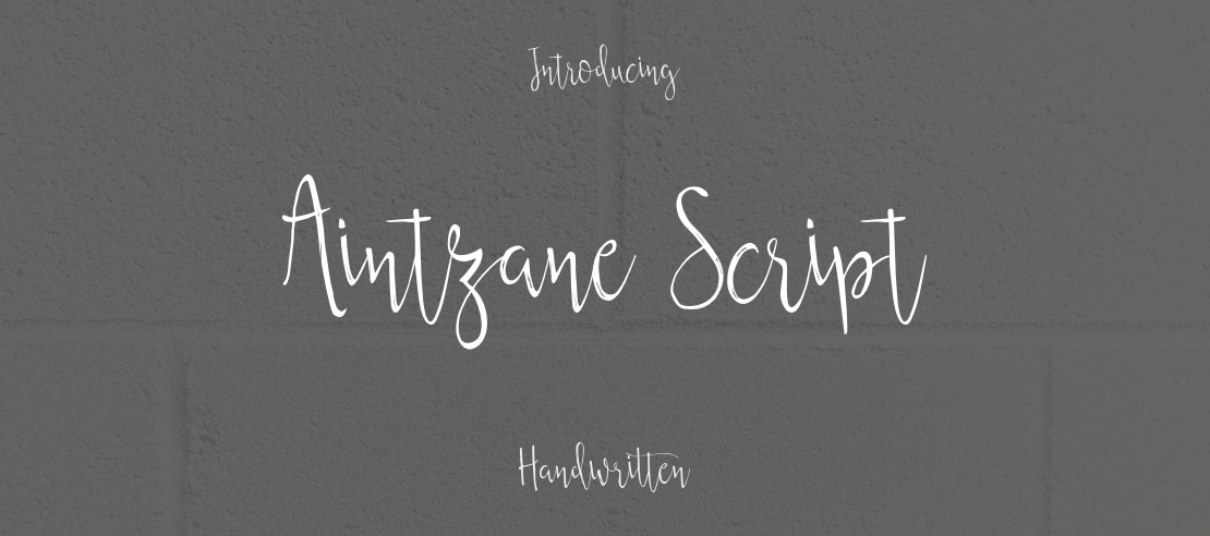 Aintzane Script Font