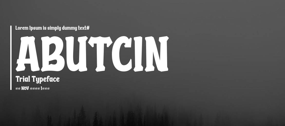 ABUTCIN Trial Font