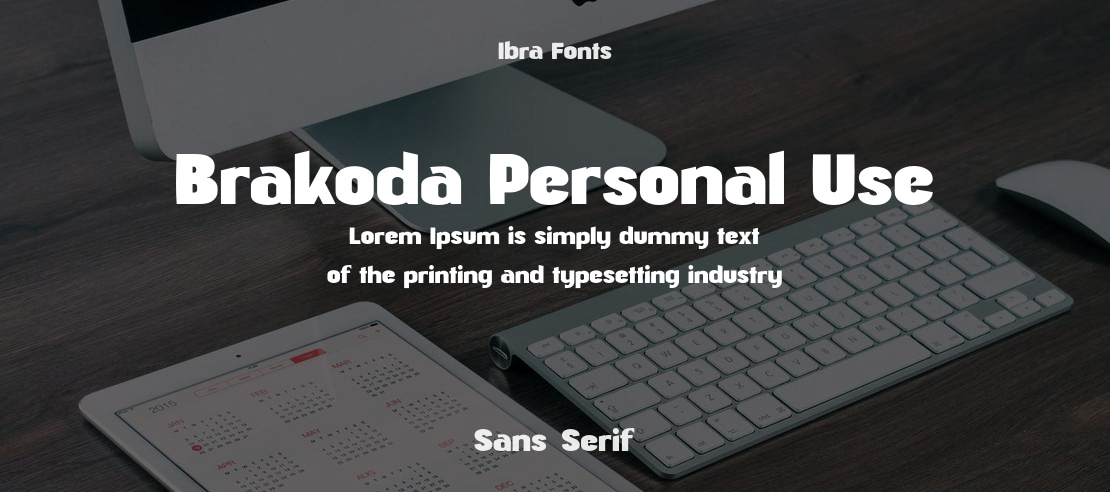 Brakoda Personal Use Font