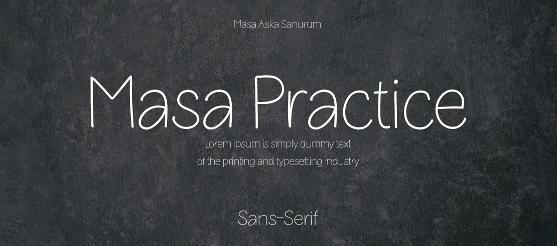 Masa Practice Font