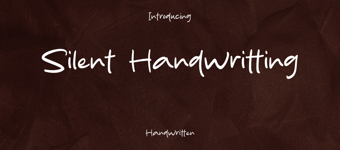 Silent Handwritting Font