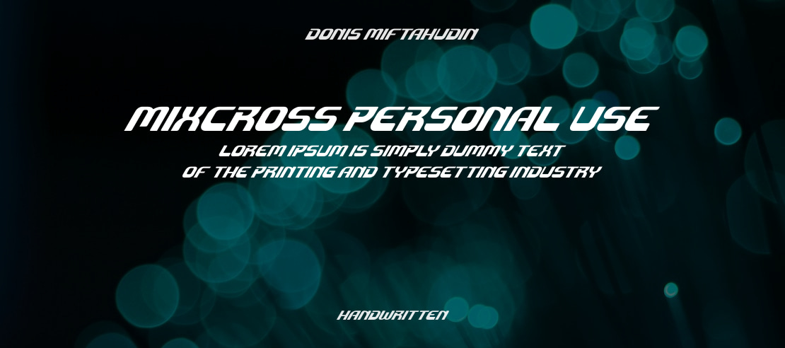 Mixcross Personal Use Font