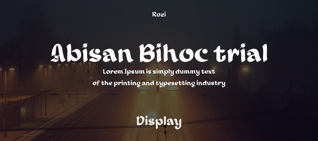 Abisan Bihoc trial Font