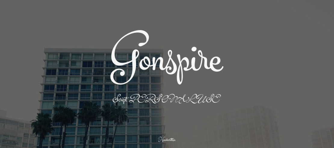 Gonspire Script PERSONAL USE Font Family