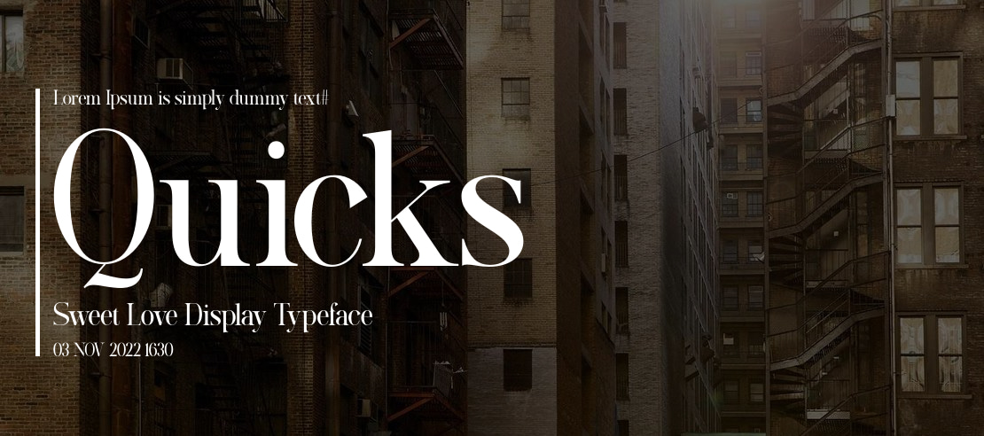 Quicks Sweet Love Display Font