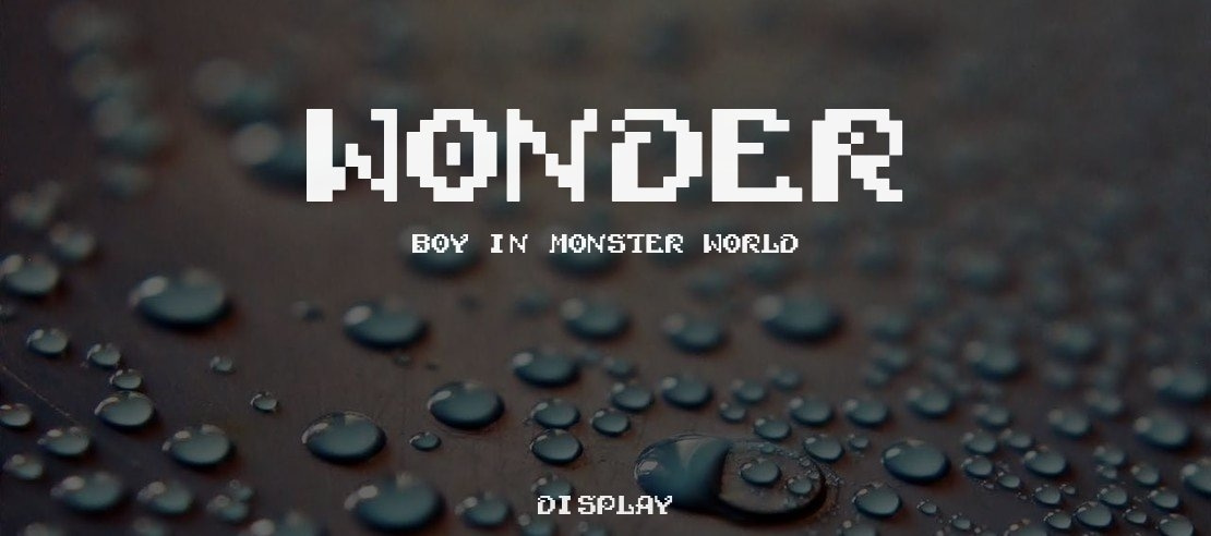 Wonder Boy In Monster World Font