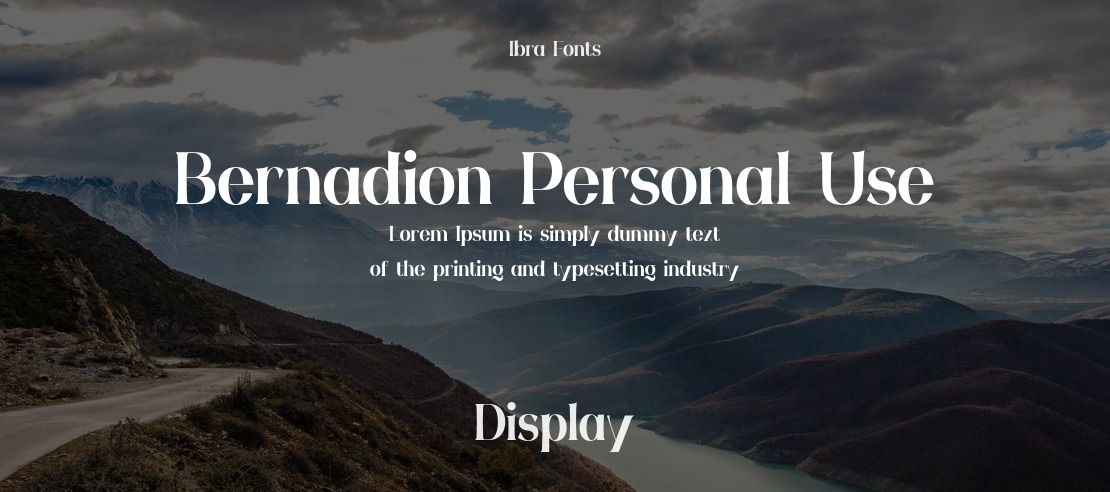 Bernadion Personal Use Font