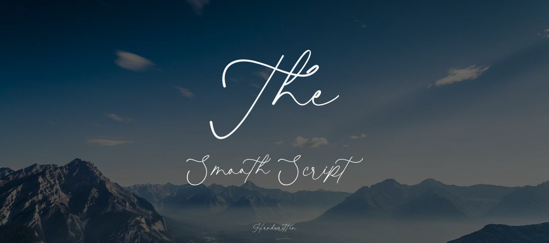 The Smooth Script Font