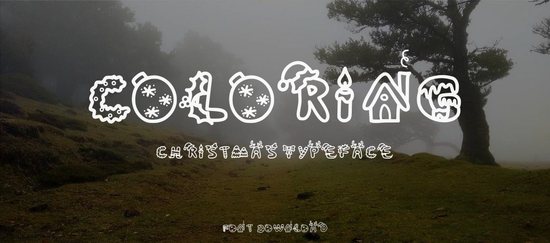 coloring christmas Font