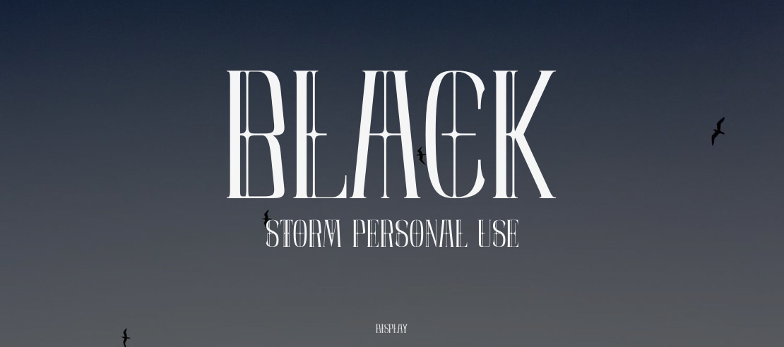 Black Storm Personal Use Font