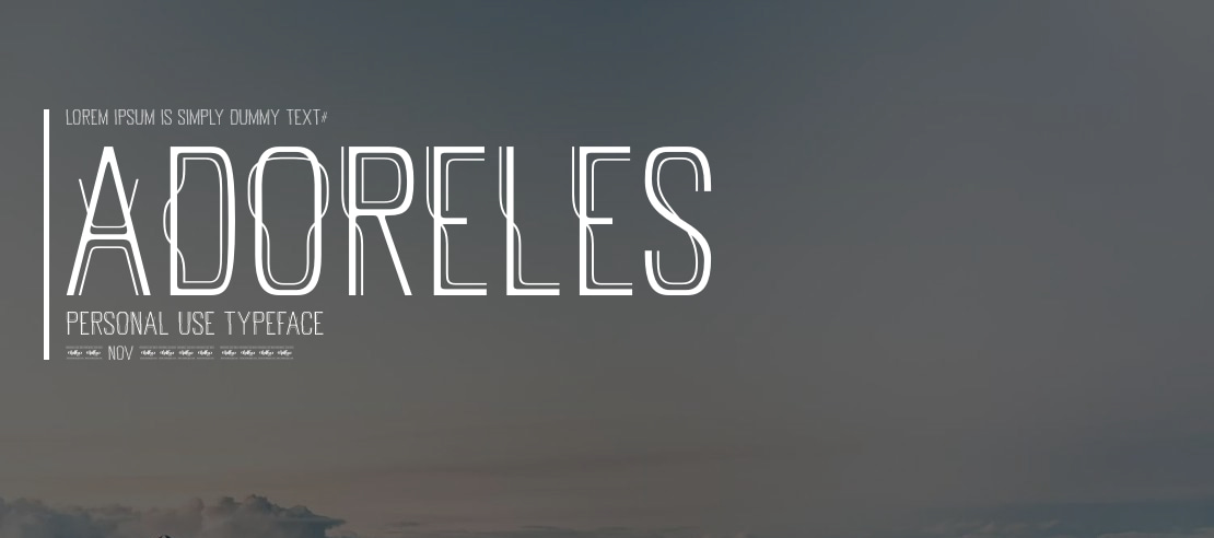 Adoreles Personal Use Font