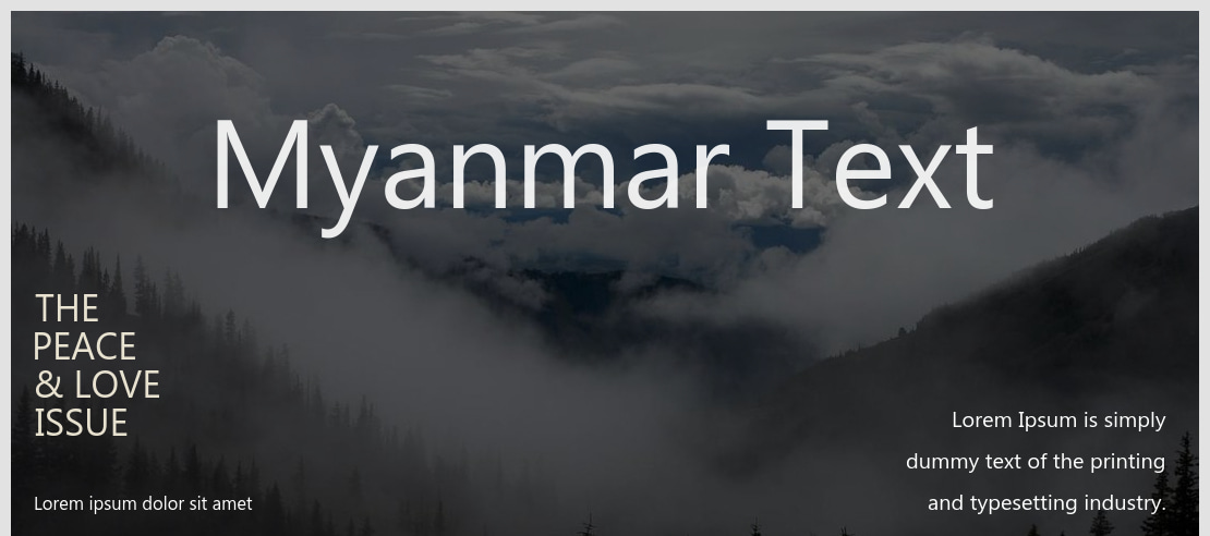 Myanmar Text Font Family