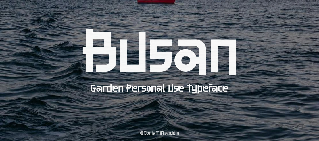 Busan Garden Personal Use Font