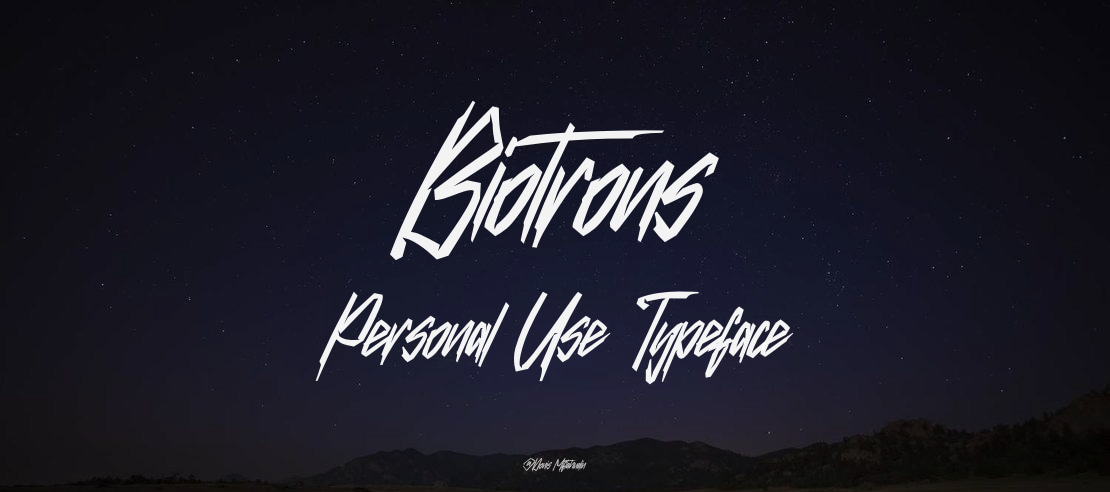 Biotrons Personal Use Font