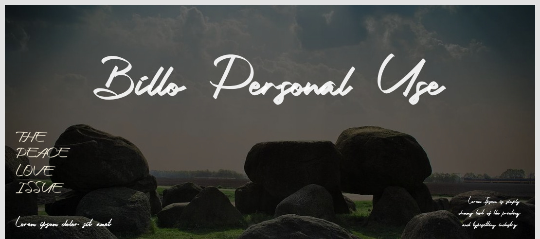 Billo Personal Use Font