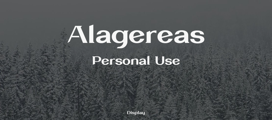 Alagereas Personal Use Font