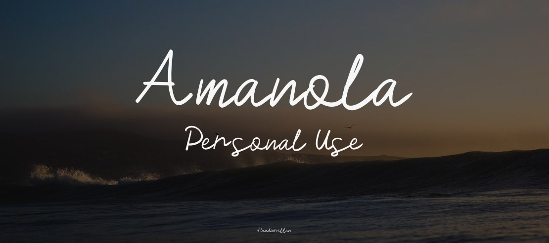 Amanola Personal Use Font
