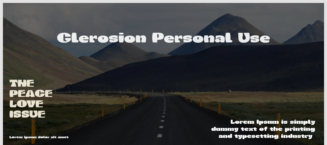 Glerosion Personal Use Font