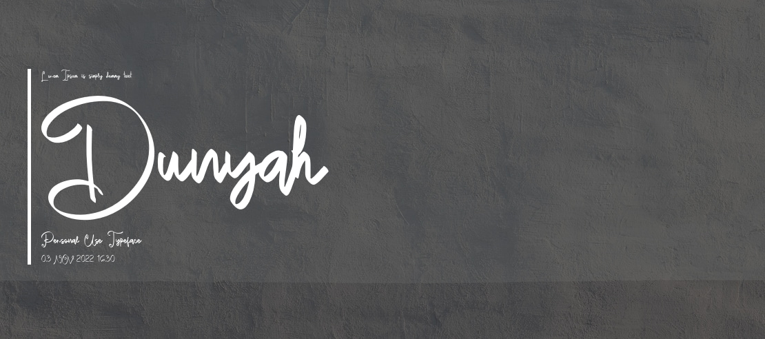 Dunyah Personal Use Font
