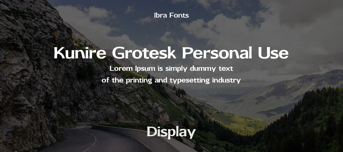 Kunire Grotesk Personal Use Font