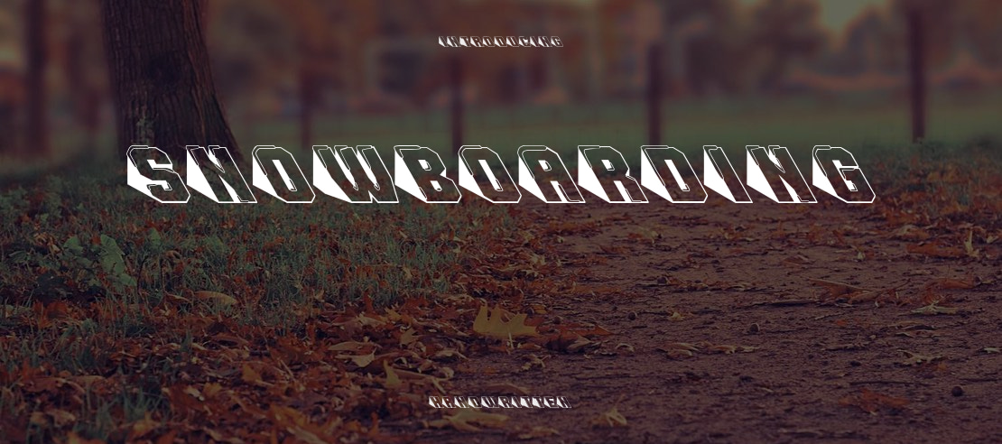 Snowboarding Font