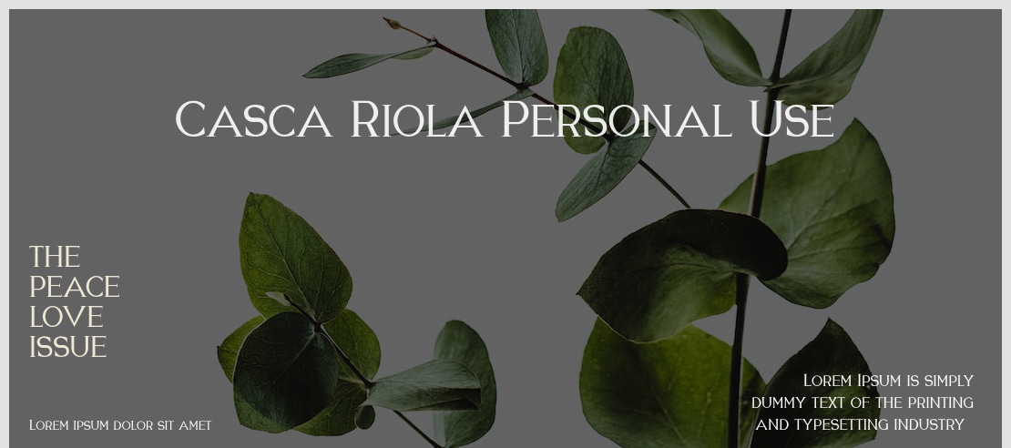 Casca Riola Personal Use Font