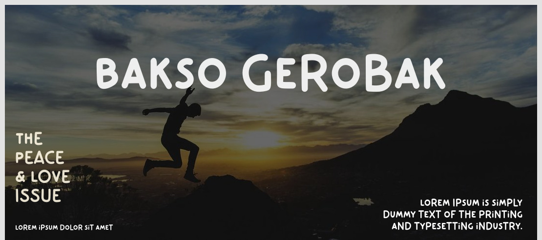 Bakso Gerobak Font