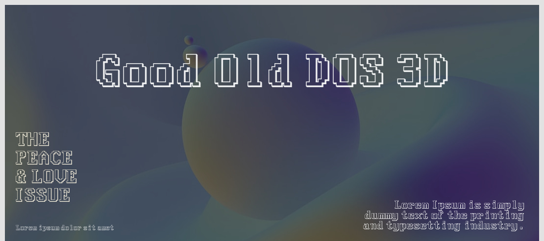 Good Old DOS 3D Font Family