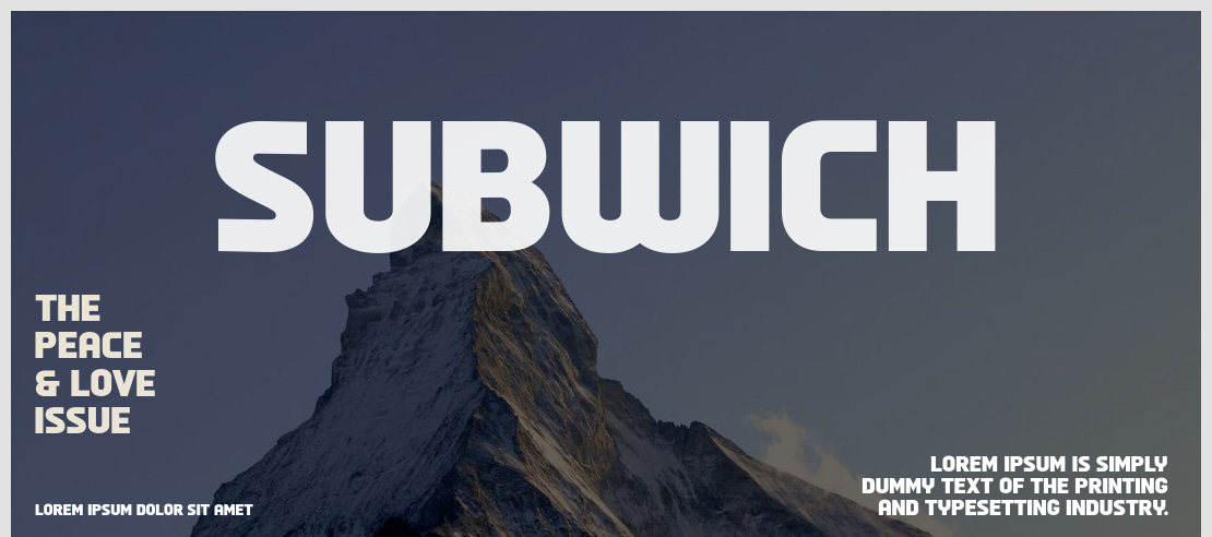 Subwich Font