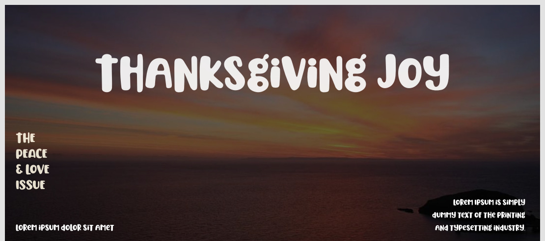 Thanksgiving Joy Font Family